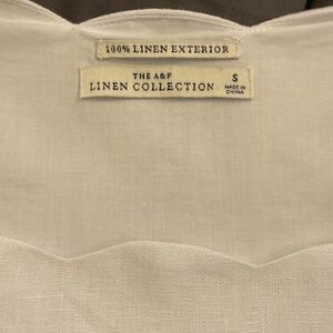 Abercrombie & Fitch White 100% Linen Mini Skort with matching top; Sz S
